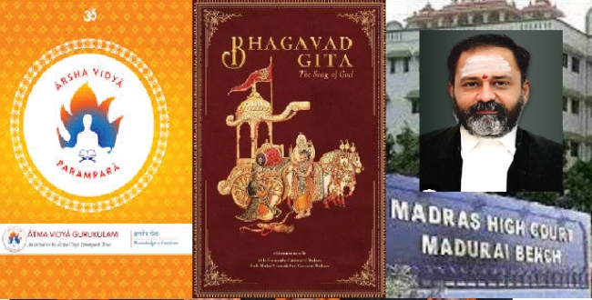 
	'பகவத்கீதையை ஒரு குறிப்பிட்ட மதத்திற்குள் அடக்கிவிட முடியாது. அது பாரத நாகரிகத்தின் ஒரு பகுதி மற்றும் நீதிநெறி புத்தகம்'; நீதிபதி சுவாமிநாதன் தீர்ப்பு..! - Seithipunal
