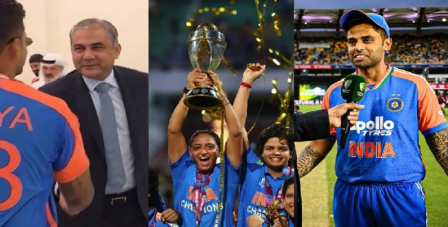 
	“இந்தியாஇந்த கோப்பையுடன்  உலகக் கோப்பையைத் தொட்டது நல்ல உணர்வு!” – பாகிஸ்தான் அமைச்சருக்கு மறைமுக பதிலடி கொடுத்த சூரியகுமார் யாதவ் - Seithipunal
