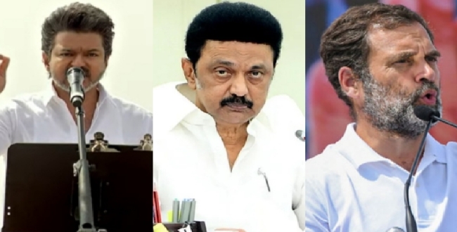 
	விஜயுடன் கூட்டணி வைக்க ராகுலுக்கு நெருக்கடி?தென் மாநிலமே காங்கிரஸ் கோட்டைதான்.. திமுகவை கழற்றிவிட திட்டம்? - Seithipunal
