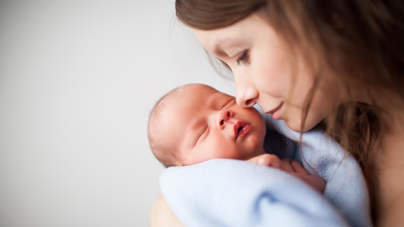 mother with baby,