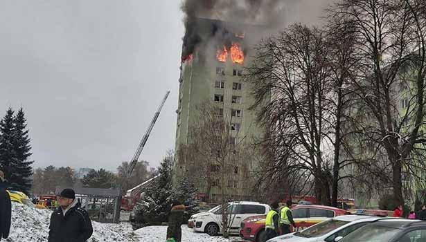 slovakia fire accident, slovakia building fire accident,