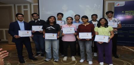 The school hosted a celebration for the students who received scholarships