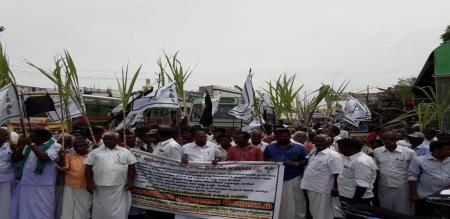 Biggest protest in Chennai in August Tamil Nadu Sugarcane Growers Association