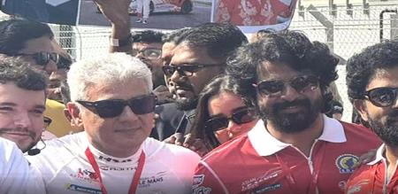 Ajith Abu Dhabi race Sivakarthikeyan congratulated him person