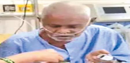 The miracle of the elderly person rising with life at the final rites