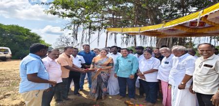  Bhoomi Pooja for Link Road MLA Chandra Priyanka inaugurated