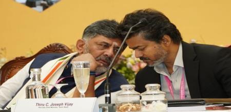DK Shivakumar Reacts to TVK Supporters Calling Tamil Nadu CM Vijay Future Prime Minister