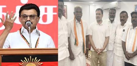 Rahul Gandhi Meets Disgruntled Congress Candidates at Puducherry Airport  