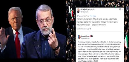 Irans top security official Ali Larijani issued death threats to Trump