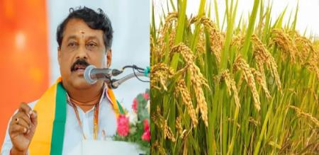 8000 tons paddy soaked rain Instead of saying Delta person show it action Nayinar harshly criticized