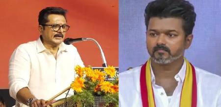 BJP Sarathkumar Attack TVK Vijay 