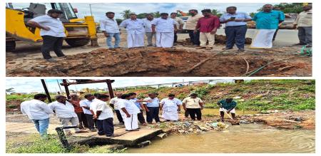 Rainwater damage Opposition leader Siva investigates