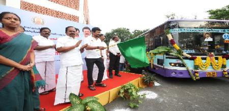 Deputy Chief Minister Udhayanidhi Stalin inaugurates 17 new bus services in Salem