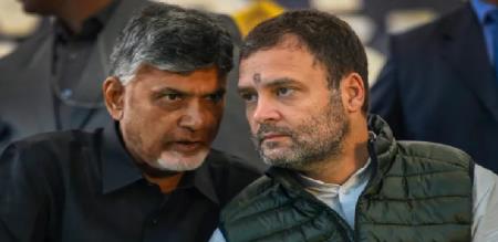 Shocking allegation in Andhra Pradesh Chandrababu Rahul Gandhi secret talks Jagan Mohan Reddy accusation Lokesh denie