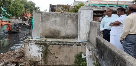 The salinity drainage of rainwater will come from the channel MLA Nehrus inspection