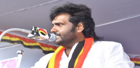 Vijayakanth eldest son Vijaya Prabhakaran secretary DMDK Youth Wing